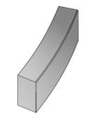 Marshalls British Standard KBN510 3m Ext Radius BN Kerb 125X255mm