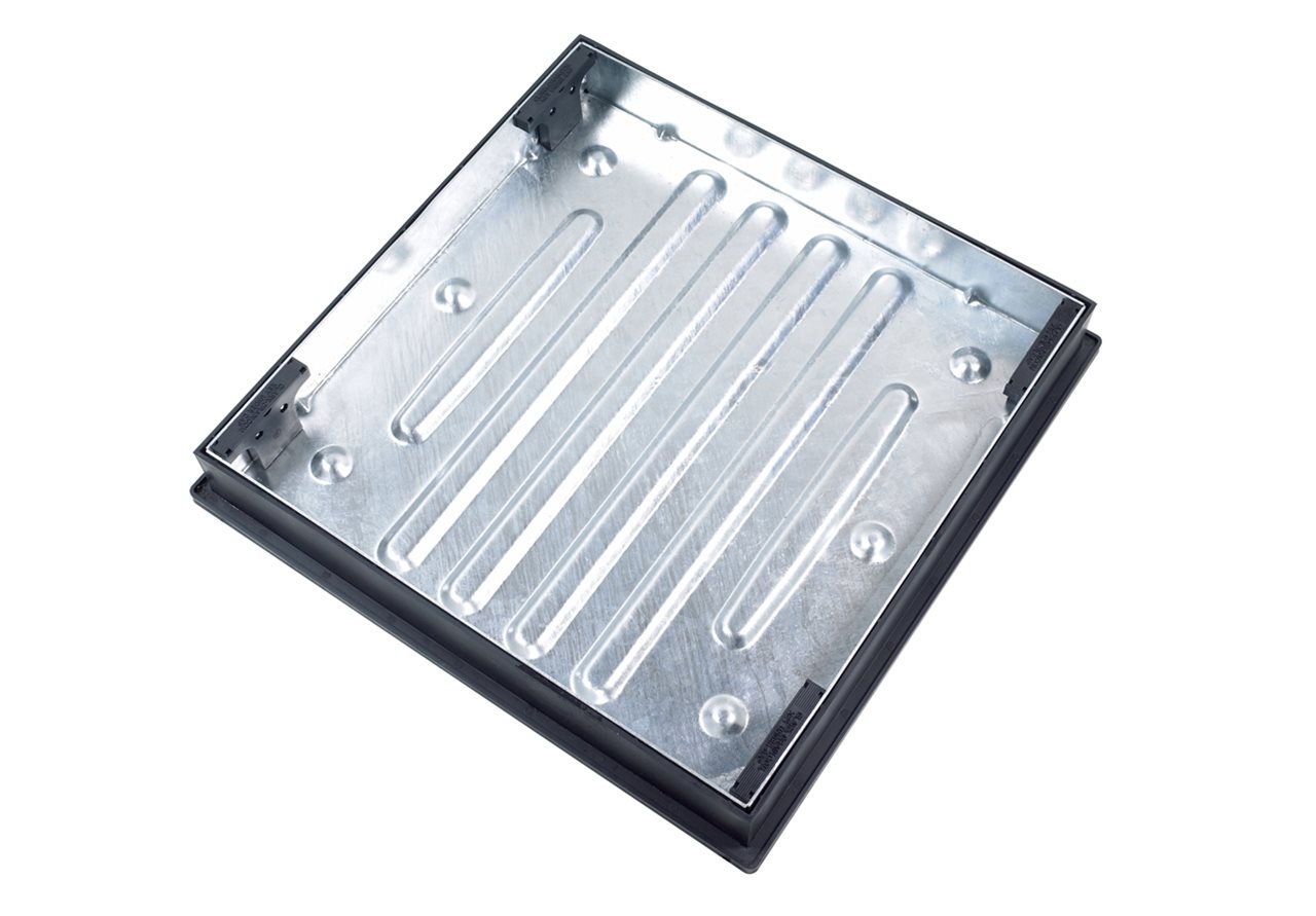 Clark Drain Galv Steel MHC&F 10T 600 x 600 x 80mm Recessed