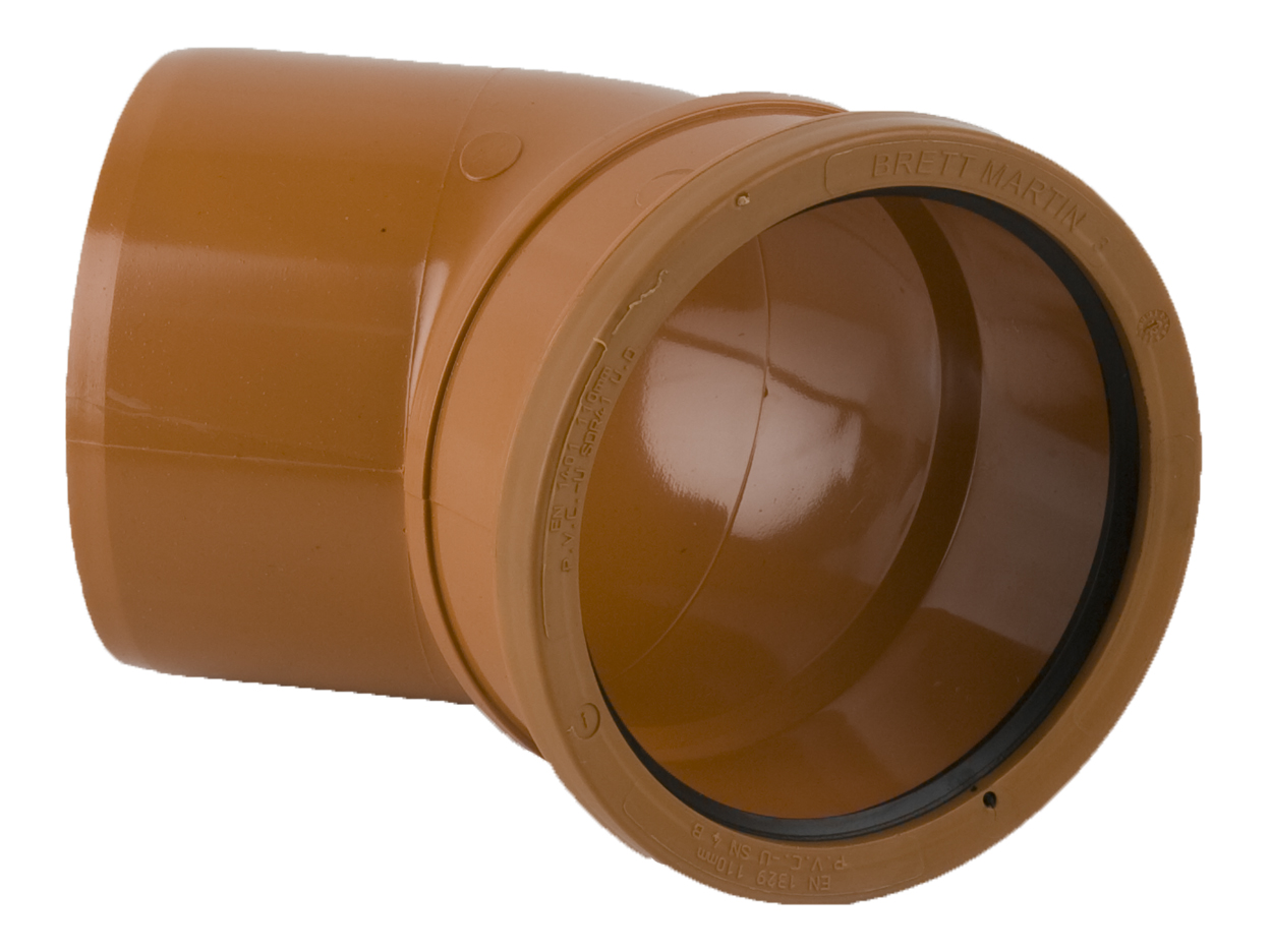 Brett Martin 110mm x 45° Single Socket Bend B5061