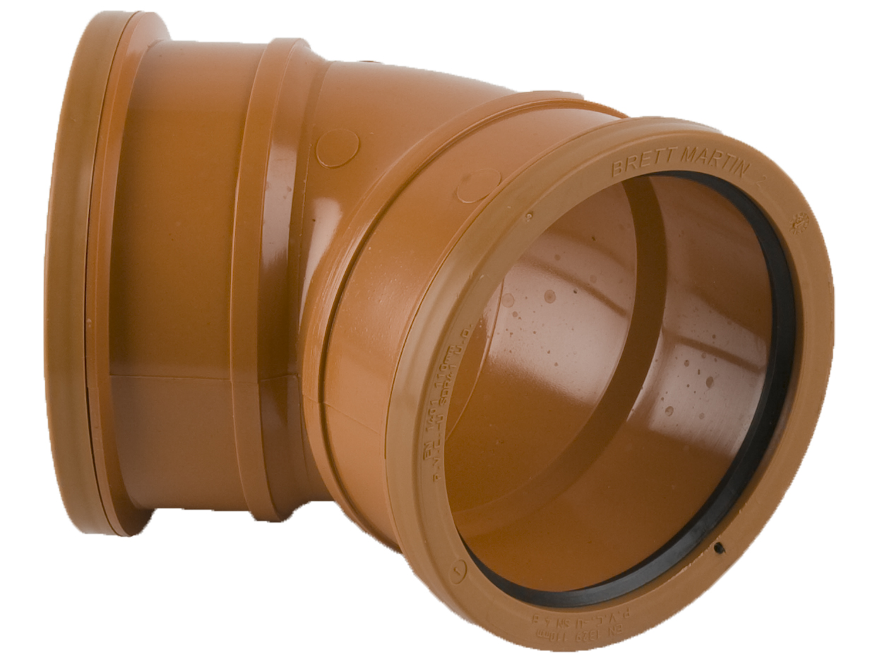 Brett Martin 110mm x 45° Double Socket Bend B4041