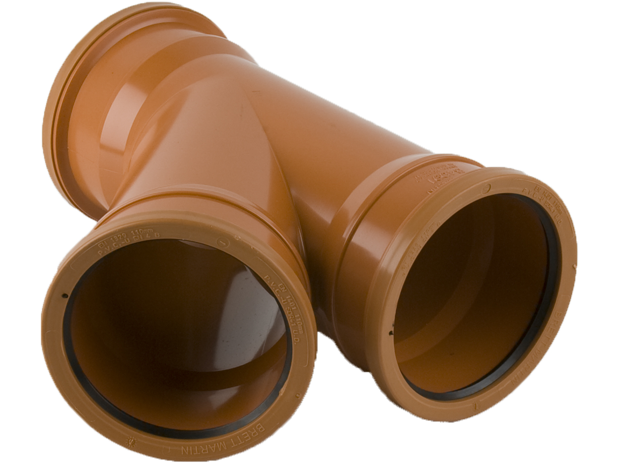 Brett Martin 110mm x 45° Triple Socket Branch B4091