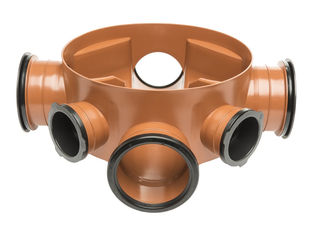 Brett Martin 450mm x 160mm Chamber Base (255mm Invert) Deep Insp B4506 Brown