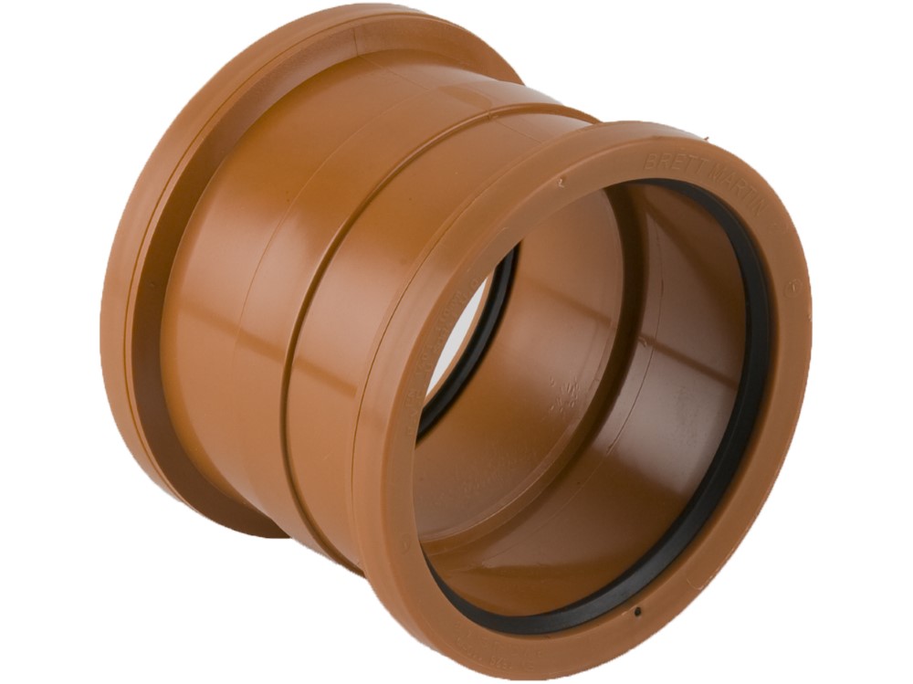 Brett Martin 160mm Double Socket PVC (BS) Coupler B7001