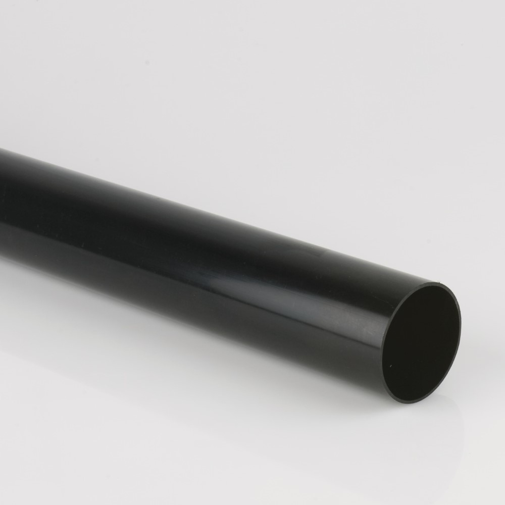 Brett Martin 68mm Round 2.5m P/E Downpipe Black BR201B