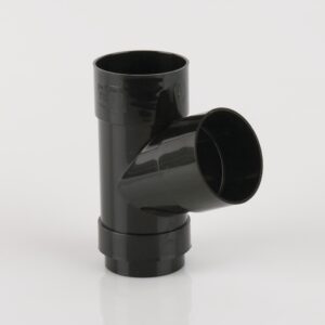 Brett Martin 68mm Round 112.5° Downpipe Branch+C2:C2375 Black BR218B