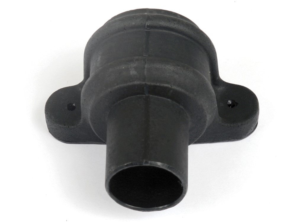 Brett Martin Round 68mm Cast Iron Effect Pipe Coupler with Lugs Black BR206LCIB