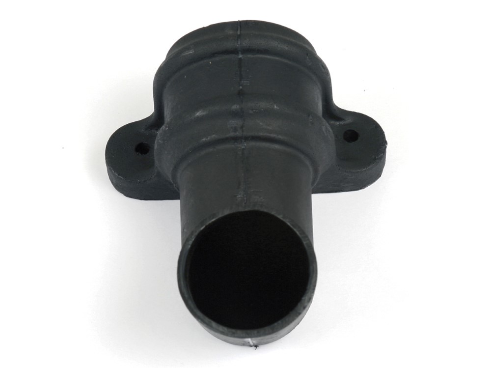 Brett Martin Round 68mm Cast Iron Effect Shoe with Lugs Black BR216LCIB