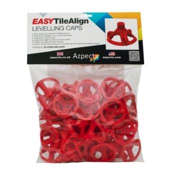 Azpects EASYTileAlign Red Levelling Caps - Bag of 50