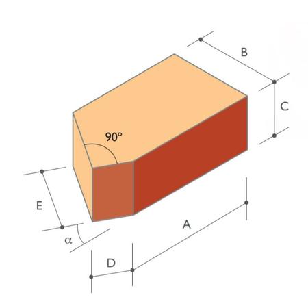 Wienerberger Red 45 Degree Squint 65mm Special Shape Brick - Image 2
