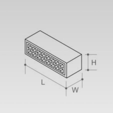 Redbank No.350 Square Airbrick with Holes 215mm x 65mm Red - Image 4