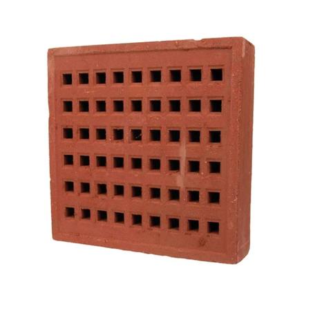 Redbank No.352 Square Airbrick with Holes 215mm x 215mm Red