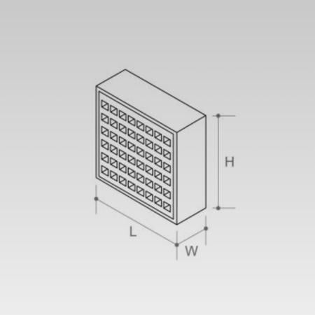 Redbank No.352 Square Airbrick with Holes 215mm x 215mm Red - Image 3