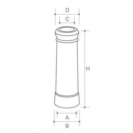 Redbank No 4 Red Cannon Head Chimney Pot 750mm - Image 3