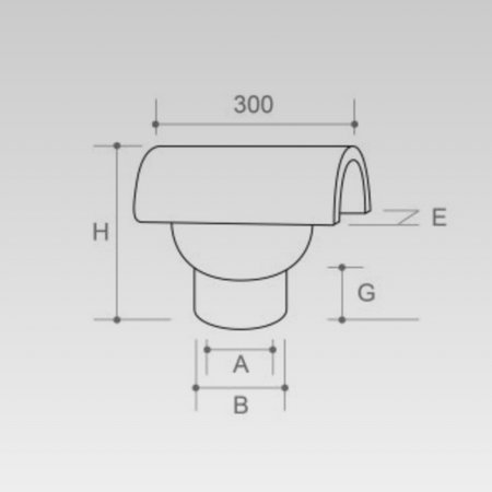 Redbank No.30 Hood Top Insert Spigot Red 190mm - Image 3