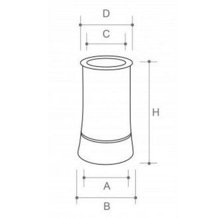 Redbank No 1 Red Roll Top Chimney Pot 450mm - Image 3