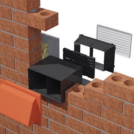 Timloc 9"x 3" Through Wall Cavity Sleeve 1 Airbrick Black - Image 2