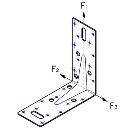 Expamet HD150150 Galvanised Steel Angle Bracket 150mm x 150mm x 63mm - Image 2