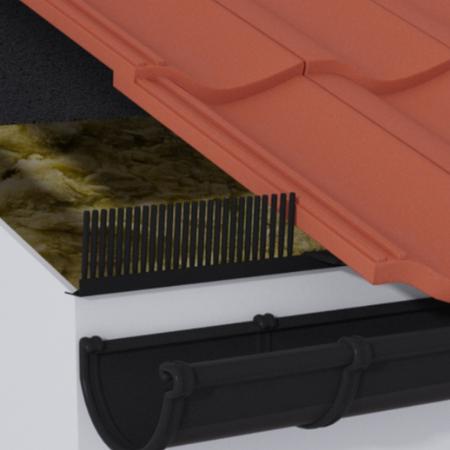 Timloc Eaves Comb Filler for Profiled Tiles 1m Black - Image 3