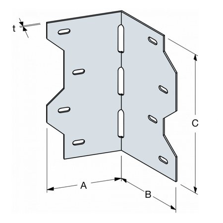 Simpson Strong-Tie LS50 Skewable Angle 124mm x 55mm - Image 2