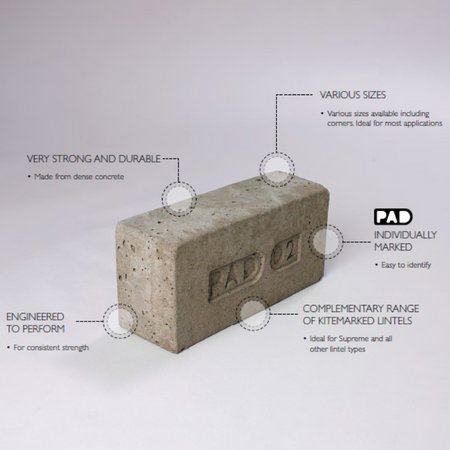 Padstone 440mm x 215mm x 215mm - Image 3