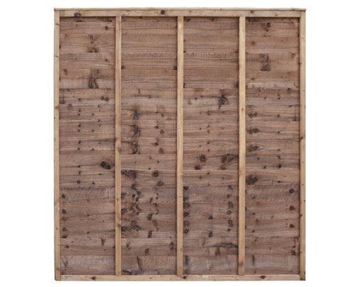 Anglian Waney Lap Panel Treated Brown 6ft x 6ft - Image 2
