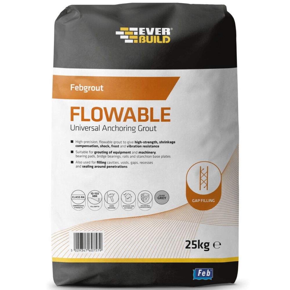 Everbuild Febgrout Flowable Universal Anchoring Grout 25kg