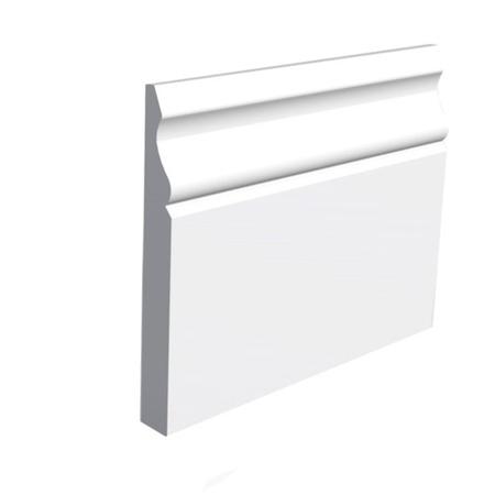 18mm x 150mm Primed MDF Ogee Skirting 4.4m