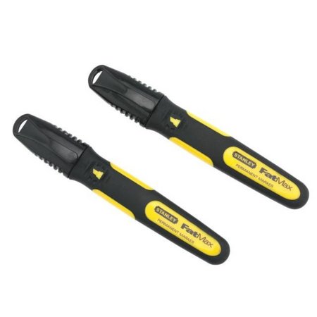 Stanley Chisel Tip Marker Pen (Pk 2) Black - Image 2