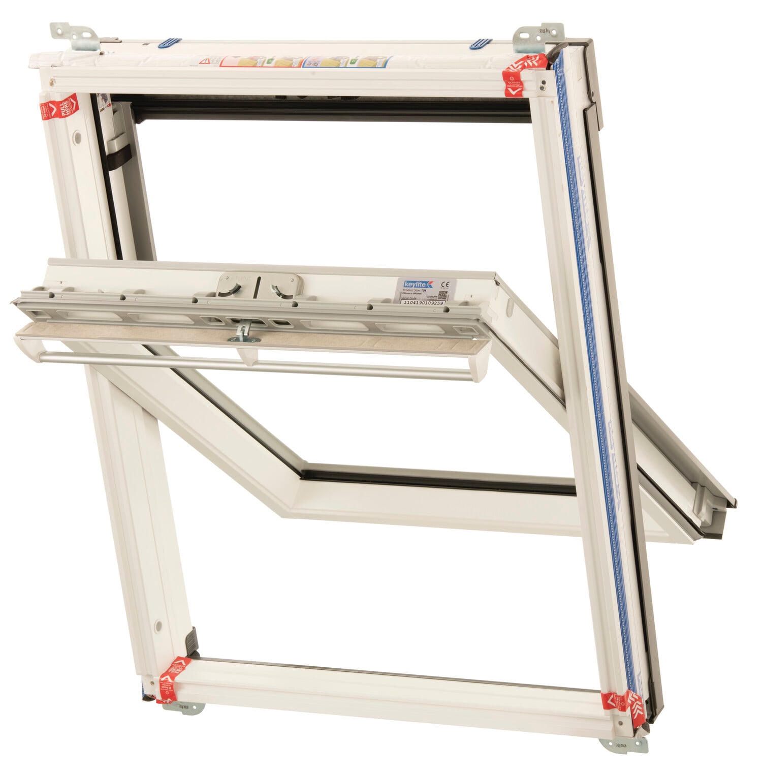 Keylite Centre Pivot Roof Window White Painted 550mm x 780mm