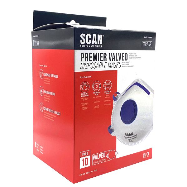 Scan Premier Disposable Valved Mask FFP2 (pack 10) - Image 2