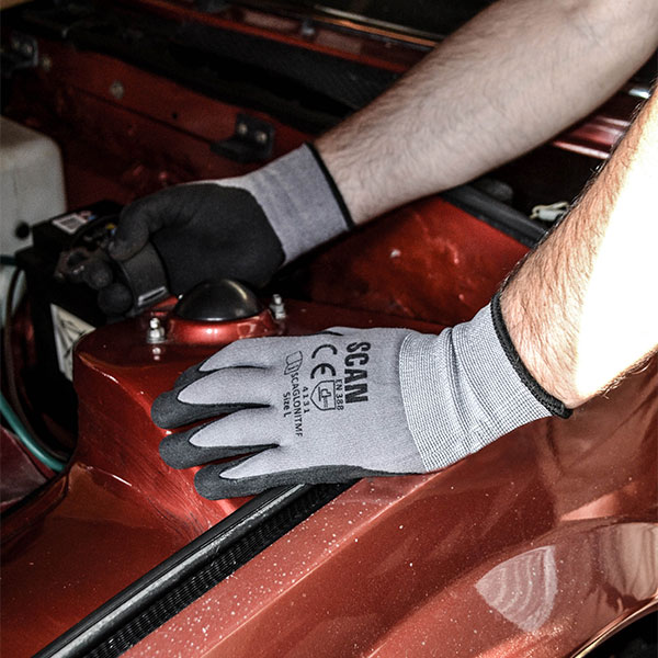 Scan Breathable Nitrile Foam Gloves Size 9 Large - Image 2